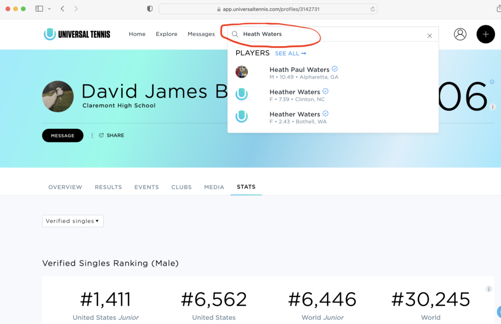 How To Find Player UTR ID and Ratings on UTR Site Match! Tennis